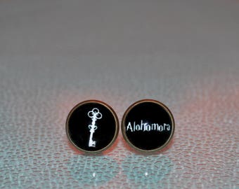 Harry Potter jewelry - alohomora spell studs/ winged key jewerly/ Platform 9 3/4 Stud Earrings/ Harry Potter Earrings / Hogwart keys/
