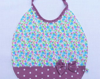 bavoir bébé fille original 0/24 mois "liberty/noeud"