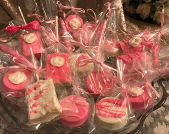 Chocolate covered Oreos - pink and white