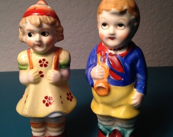 Salt and pepper shakers, made in Japan