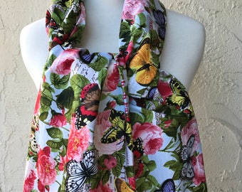 Beautiful butterfly bib, Dining Scarf, Adult Bib, Dignity Scarf for elderly, Protects clothes from drips & spills, BUY 3 GET 1 FREE