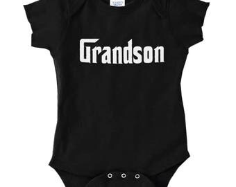 Grandson Parody Infant Baby Rib Cotton Bodysuit