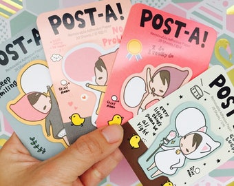 4 little talk sticky note/ korean girl sticky note/ korean stationery sticky notes