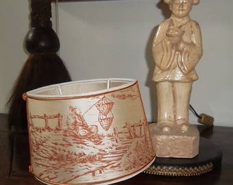 Silk, oval, silk fabric drum Lampshade, contemporary Lampshade
