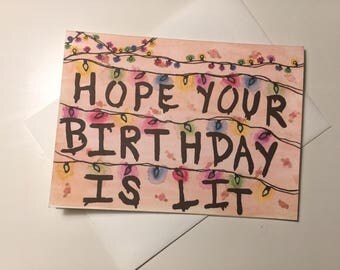 Stranger things birthday card