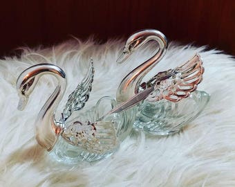 Silver Swans Serving Salt