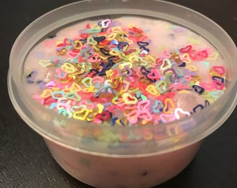 Pink Stuffed Glitter Animal Cracker Slushie Slime