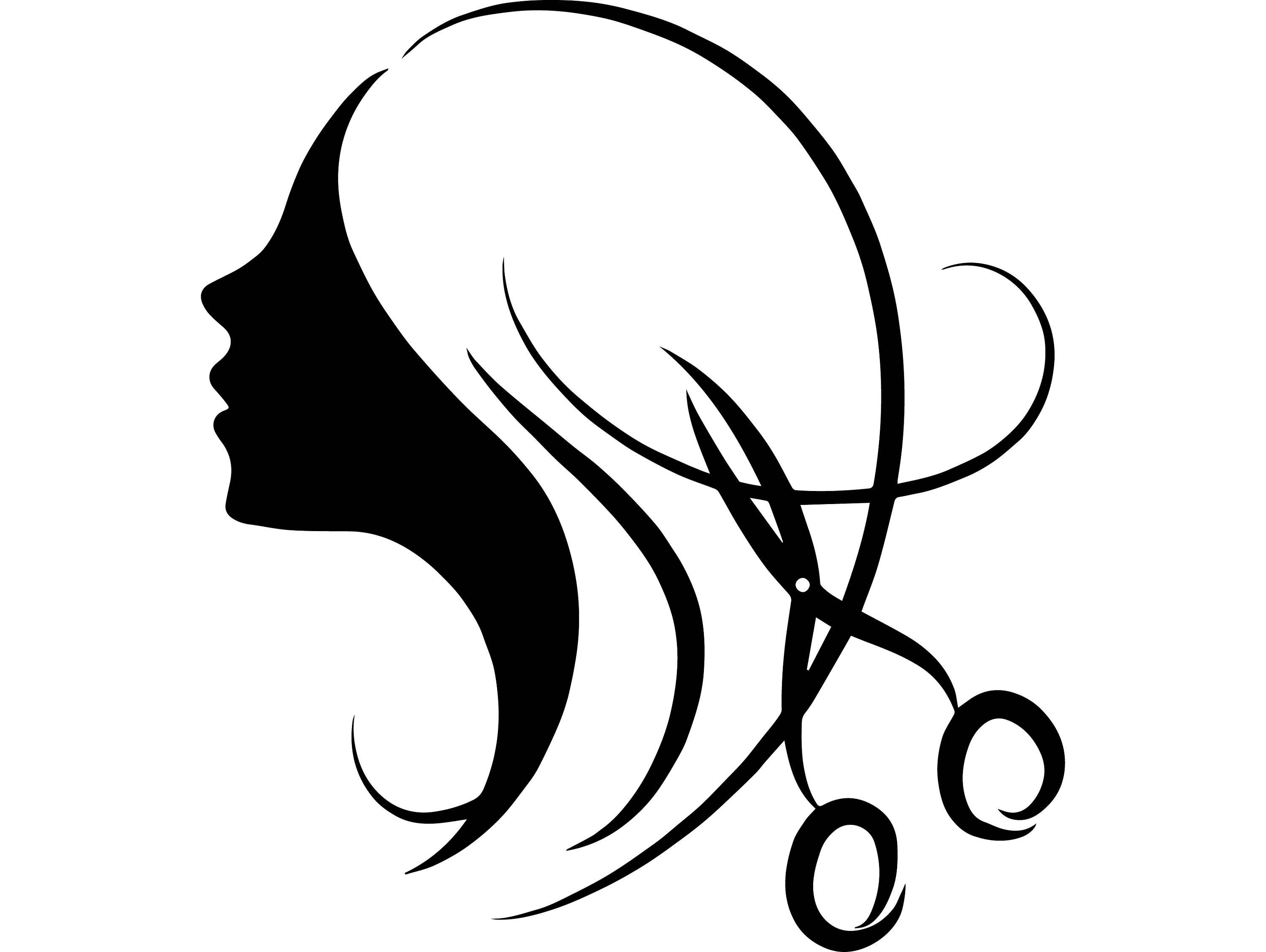 Download Hair Style Salon Beauty Scissors Comb Hairdresser Female Fashion .SVG .EPS .PNG Vector Space ...