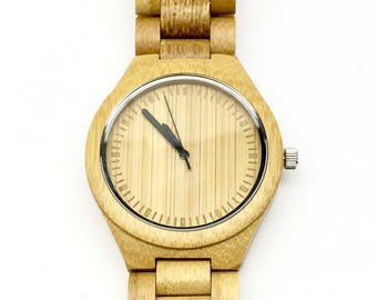 Wood Watches for Men, Wooden Watch, Natural Wood, Leather Watches for Men, Boyfriend Gift, Engraved Watch Men, Gifts for Dad, Groom Gift