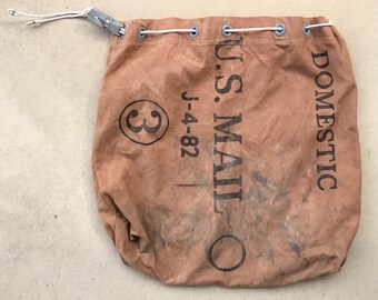 VINTAGE U.S. Mail Bag, Domestic US Mail Number 3 Canvas Bag