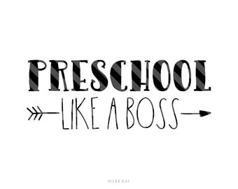 Preschool svg file, Svg cut file, Cutting file, Cute SVG, Quote Svg, Silhouette Svg, Quote print, Mug SVG, Svg monogram, Svg design