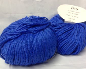 10 balls 50% Merino Wool / 704 blue / made in FRANCE