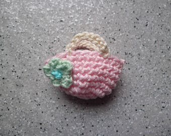 Mini sac au crochet réalisé à la main en coton
