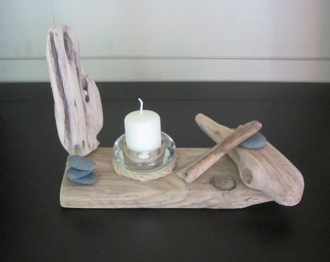 Wood candle holder Driftwood N5