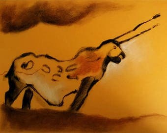 Reproduction of a wall the Lascaux cave painting