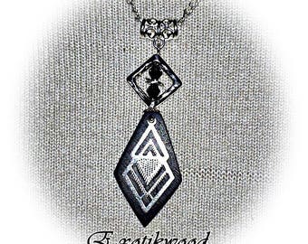 Gabon ebony wood necklace