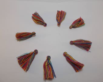 1 set of 8 tassel charms