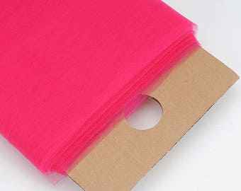 54" Wide x 40 Yards (120feet) Tulle Bolt for Weddings, Decoration, Apparel and Crafts - FUCHSIA
