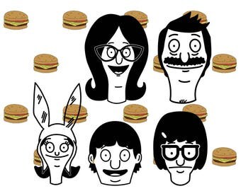 Bobs Burgers Characters Vinyl Decals