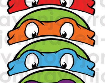 INSTANT DL- Teenage Mutant Ninja Turtles Masks - Birthday Printables
