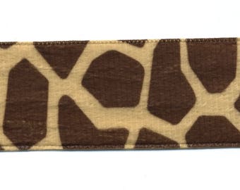 Ribbon fantasy skin of 38 mm Brown giraffe C002