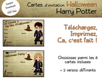 Carte d'invitation HALLOWEEN - Harry Potter