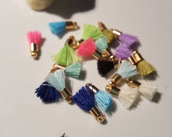 mini 10 x 10 colors and gold tassels