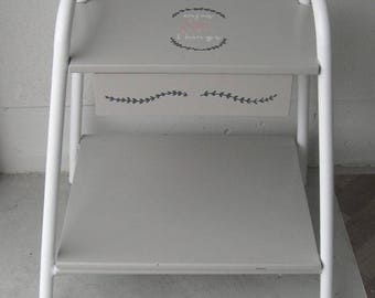 Small bedside restyled linen and white
