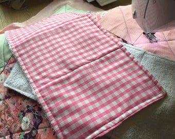 Handmade baby burp cloths