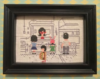 Bob's Burgers 8-Bit Restaurant Scene Cross Stitch