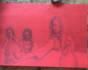 The Last Supper - original pencil drawing