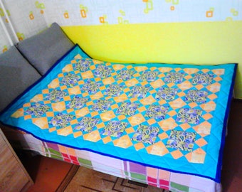 Quilt "half of the cucumber motives"