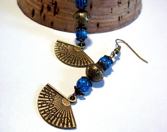 Bohemian, fan earrings