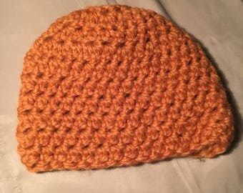 Burnt Orange crocheted beanie