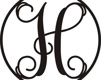 Monogram letter h | Etsy