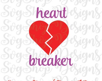 Heart breaker svg | Etsy