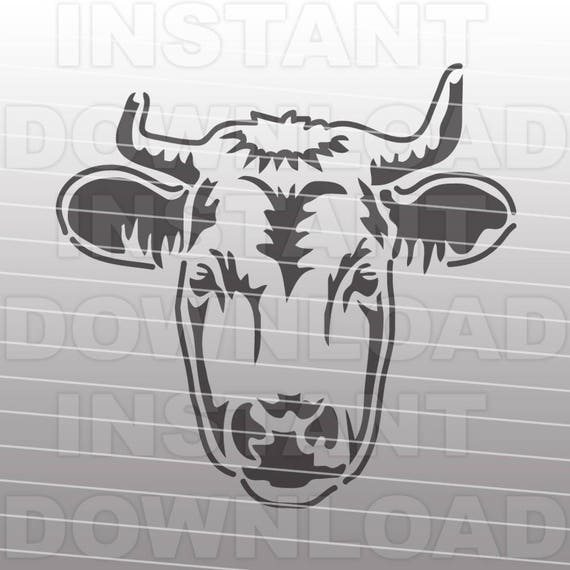 Download Cow Face SVG File-Cutting Template-Livestock Vector Clip Art