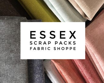 SALE Essex Scrap Fabric, Linen Fabrics Scraps, End of Bolt, Fabric Shoppe fabrics, Best Seller! Limited quantity of these!! 1/2 LB scraps!