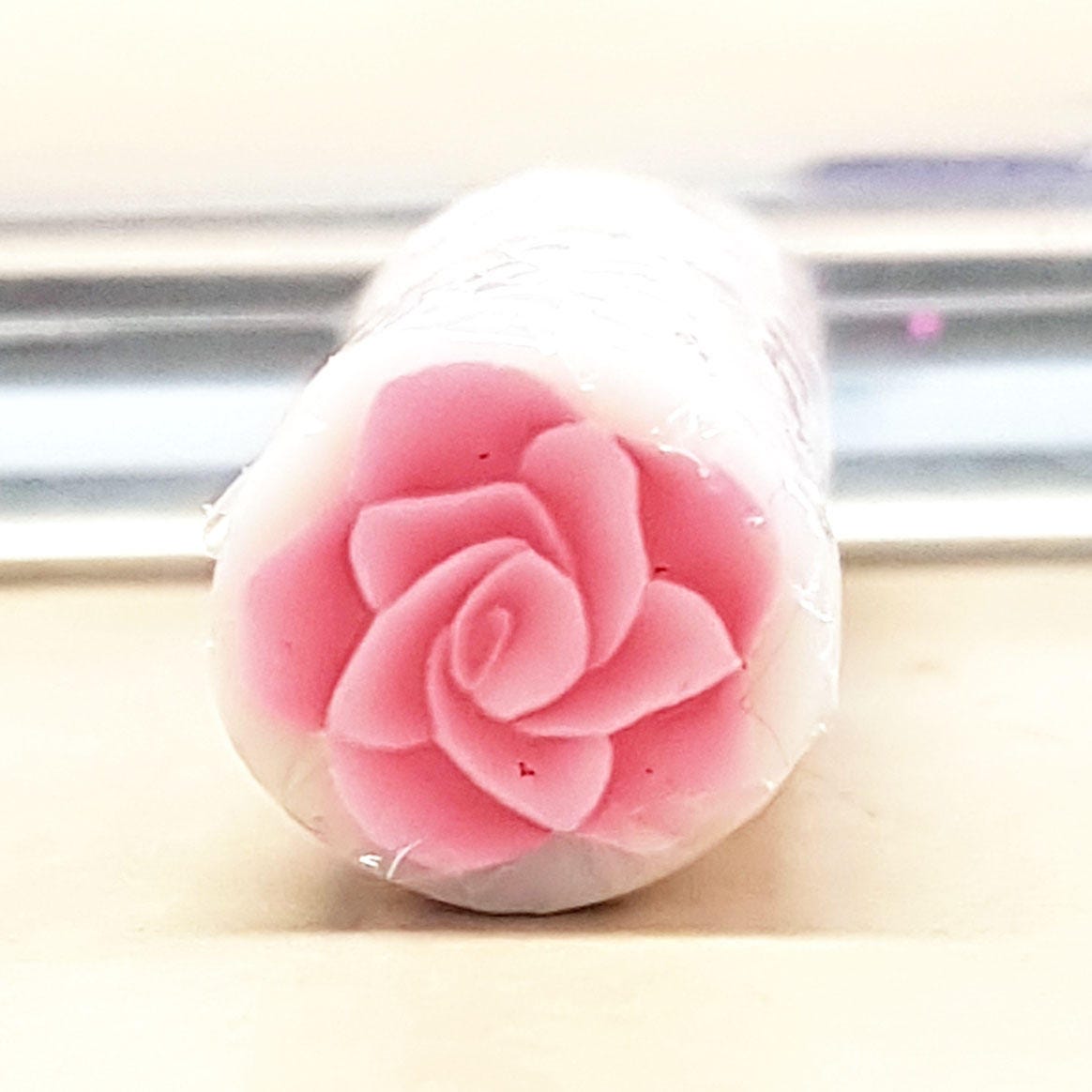 light pink polymer clay rose cane