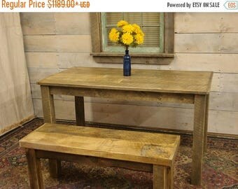 ON SALE Farmhouse Table & Bench (72" x 30" x 30"H)