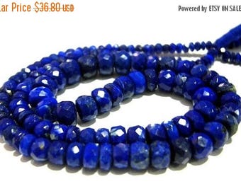 50% Off Sale 1/2 Strand AAA Lapis Lazuli Faceted Rondelles Size 3 - 7mm approx