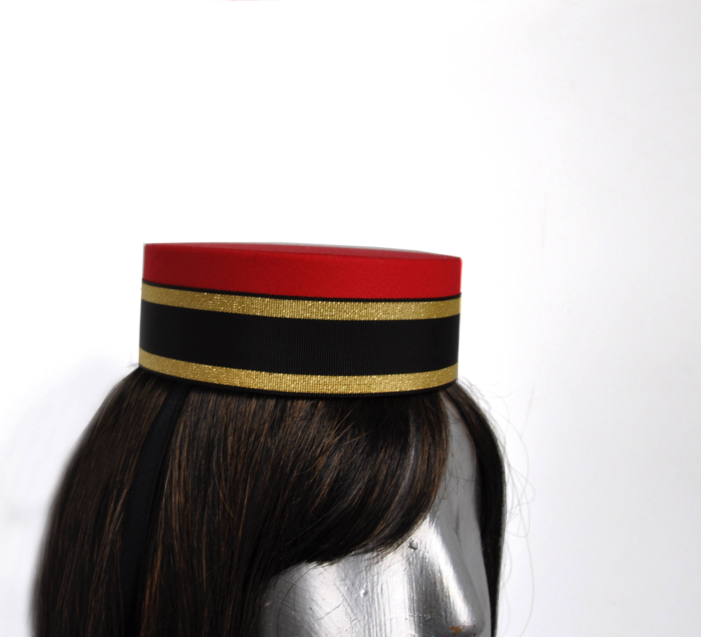 Pillbox Hat in Red Classic Cigarette Girl or Usher or