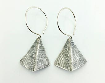 Sterling silver earrings - silver jewelry - silver leaves - leaf earrings - sterling silver jewelry - silver accessories - handmade jewelry
