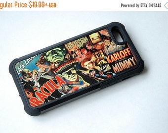 ON SALE Halloween Phone Case, Horror Movie Poster Phone Case, Classic Monsters Phone Case, iPhone 6 Case Hipster, iPhone SE, iPhone 5 Case,