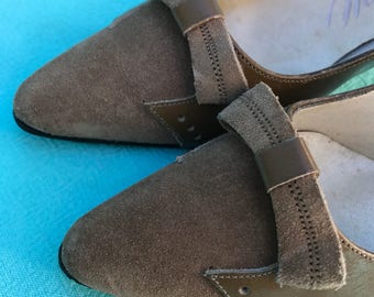 Escarpins taupe années 60