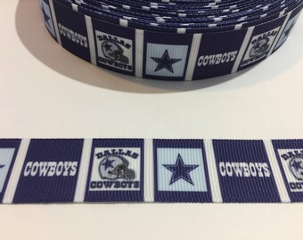 3 Yards of Ribbon - Dallas Cowboys Football 7/8 inch Wide