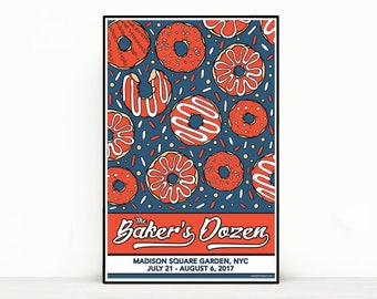 Phish Poster - The Baker's Dozen - Madison Square Garden, NYC 2017
