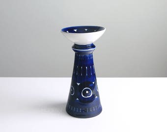 Arabia Finland Valencia Tall Candleholder Ulla Procope Mid Century Scandinavian
