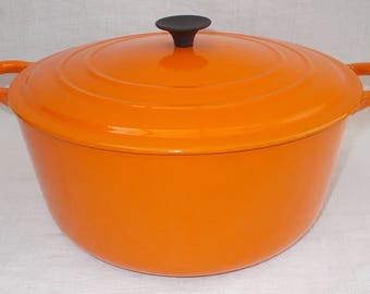 Plat En Fonte Jaune Le Creuset Vintage - Fabriqué En France - Années 1980