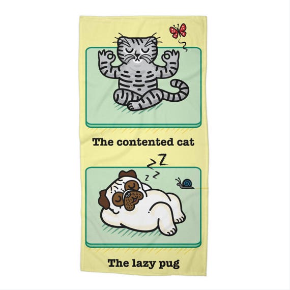YOGA POSES - Beach Towel - 36" x 72" by Oliver Lake - iOTA iLLUSTRATION